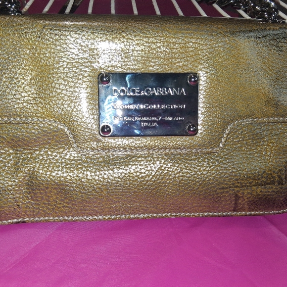Dolce & Gabbana MISS BELLE AMIE Gold and Silver Clutch with Elegant Design - Picture 5 of 9